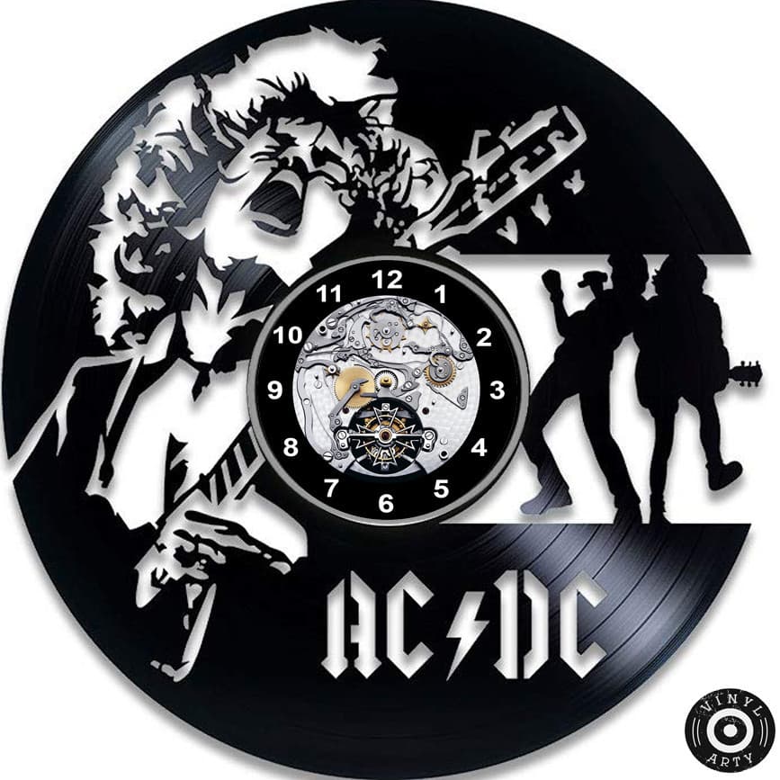 Relógio de Parede Relógio de parede AC/DC - Relógio De decora~]ao para casa Disco de Vinil Decorativ