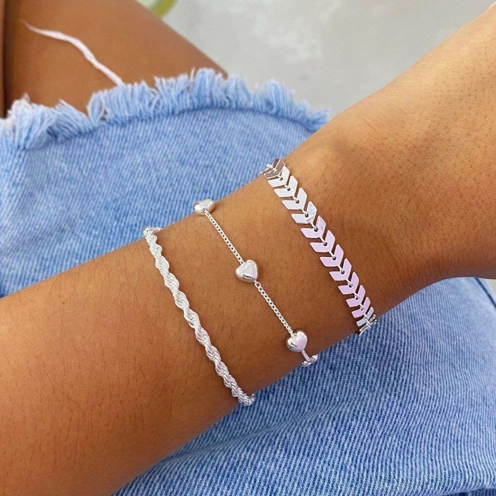 Pulseira Escama De Peixe Banhado A Prata 925 Ou Ouro 18k Da Sua Preferencia + Garantia De 1 Ano