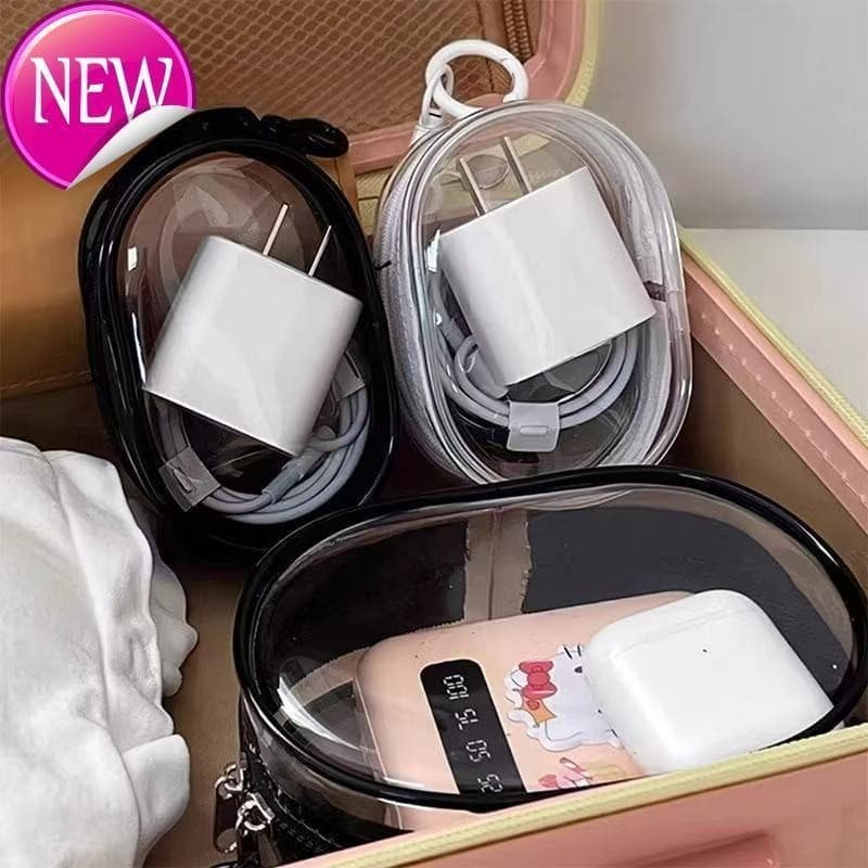 De Carregador De Armazenamento Cabo De Dados Bolsa Organizador Portátil De Fone De Ouvido Externo