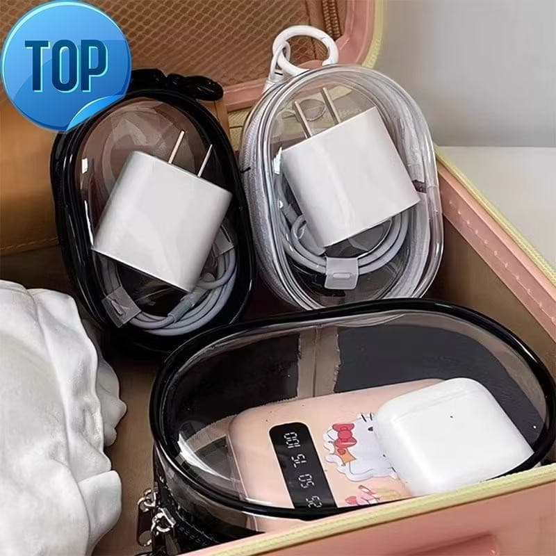 Cabo Carregador De Armazenamento De De Dados Bolsa Organizador Portátil De Fone De Ouvido Externo