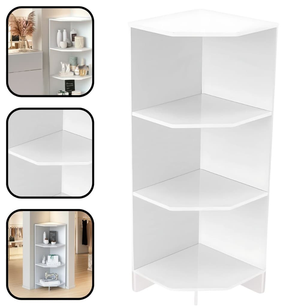 Balcão Prateleira Multiuso Cantoneira 98x40x40cm Branco