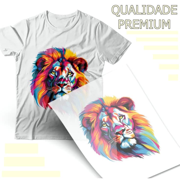 Folha Adesiva C/ Sua Arte Dtf  para Tecido - Camisetas, moletons e blusas