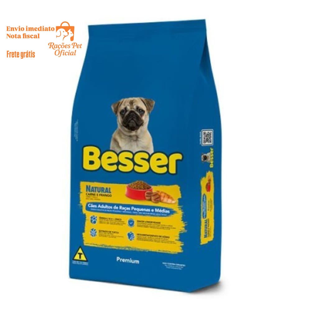 Ração Premium Besser 15kg Para Cachorro Pequeno Porte  Carne e Frango