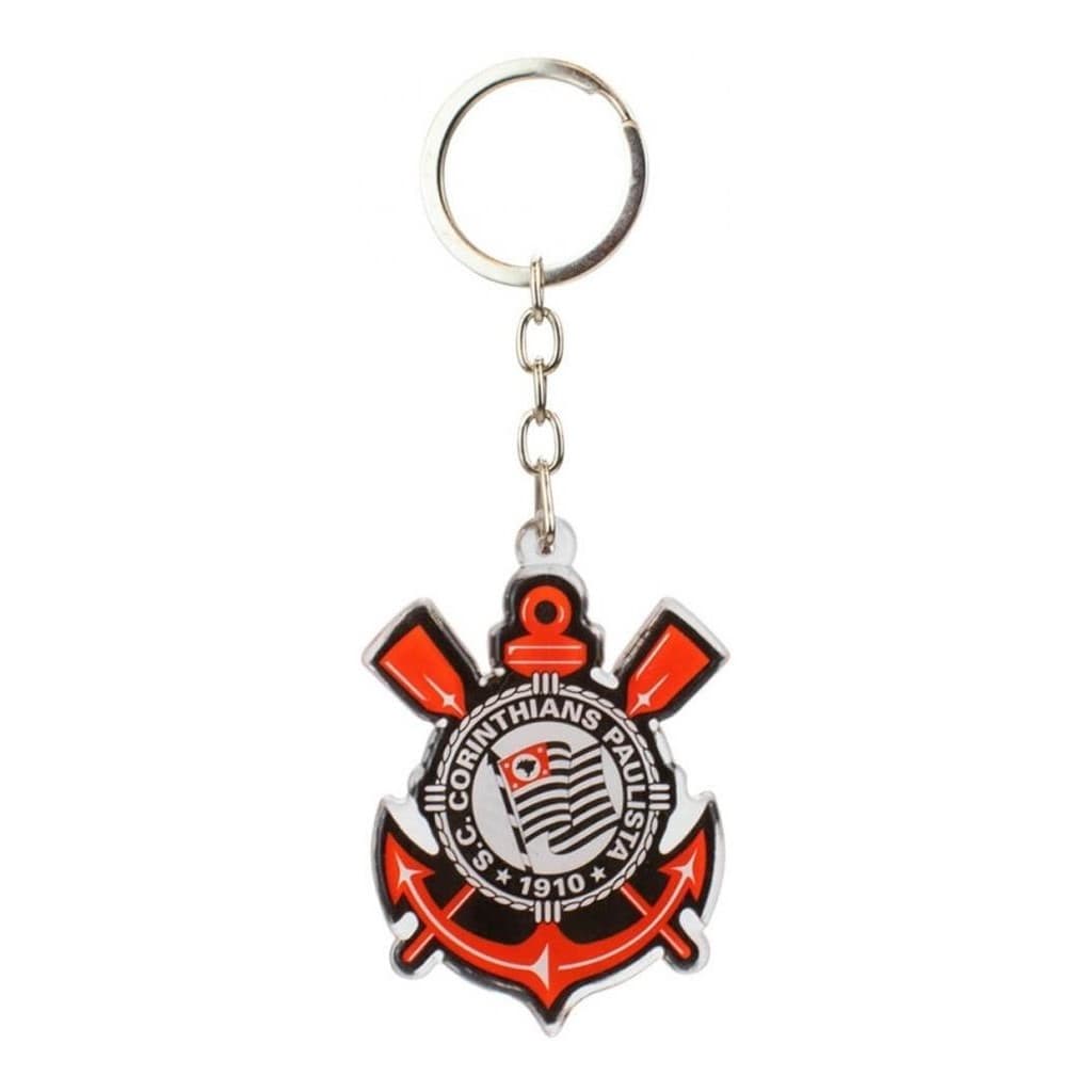 Chaveiro Escudo Time Acrílico 5cm - Corinthians
