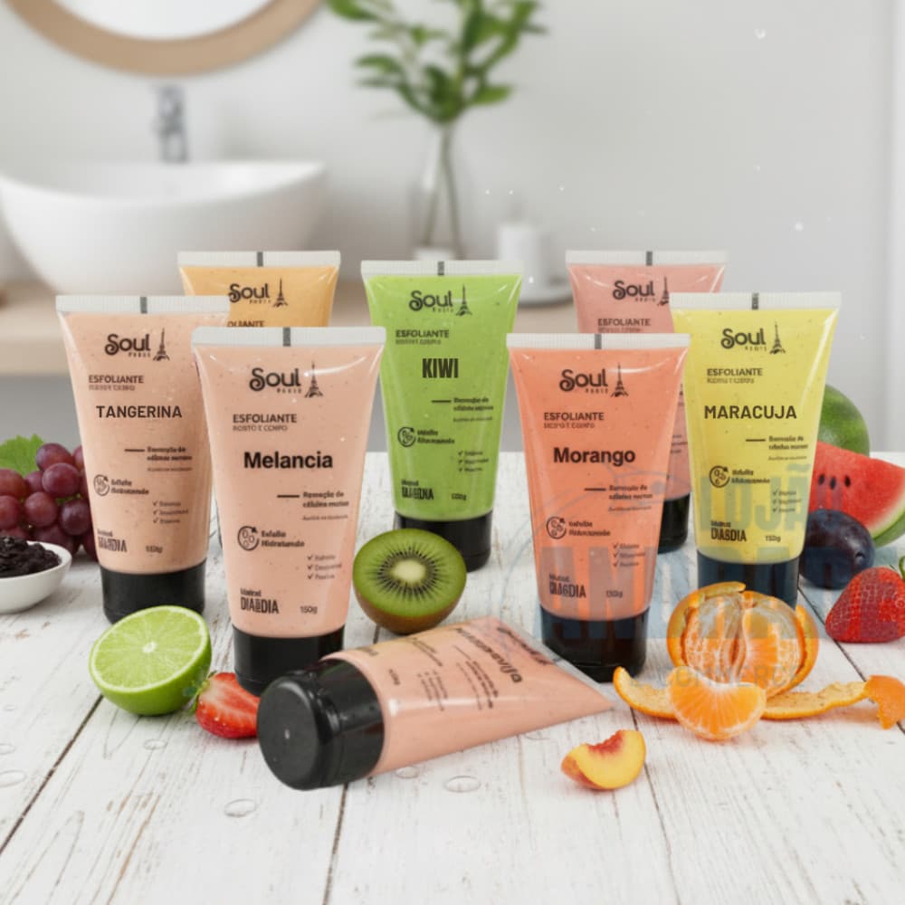 Creme Esfoliante Diversas Fragancias Remove Celulas Mortas Hidrata Desobstrui Previne