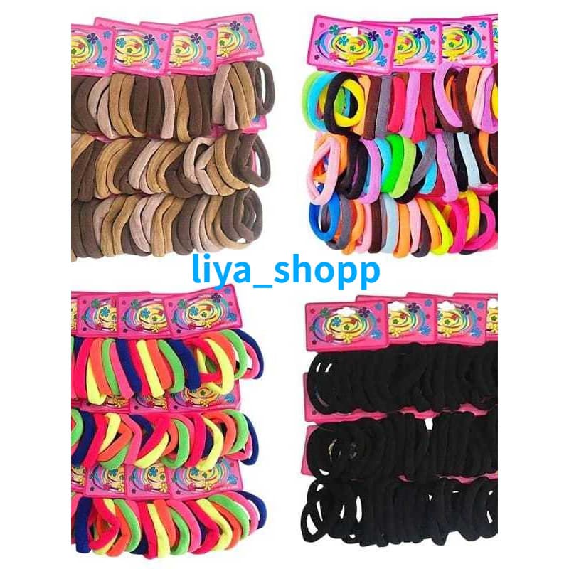 liya_shopp Kit 36/72 Elásticos Xuxinha Cabelo rabico Pacote Cores Mescladas