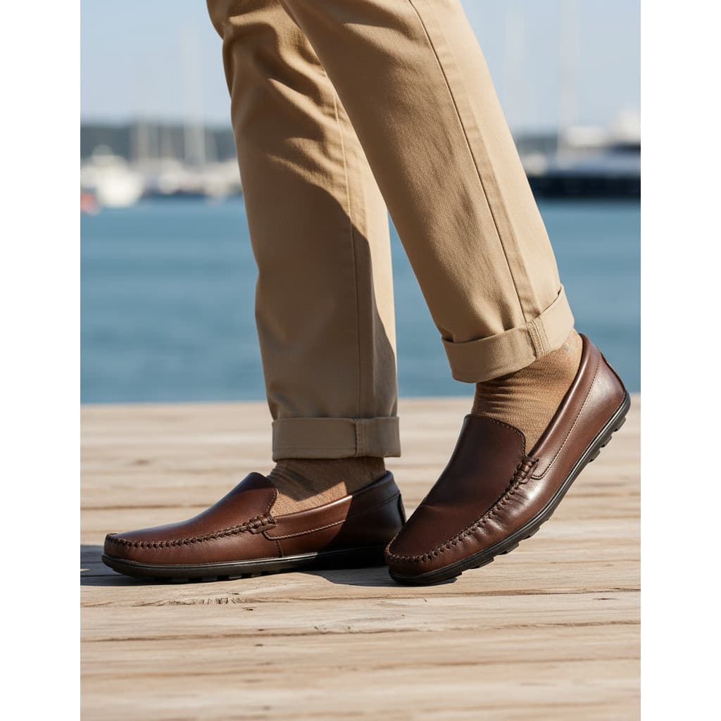 Sapato Café Masculino Mocassim Sapatilha Masculino Lançament