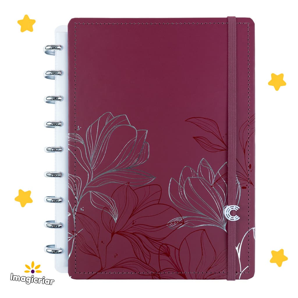 Caderno Inteligente BT Cherry by Bruna Tavares | Tamanho A5, Médio ou Grande | Cereja, Marsala