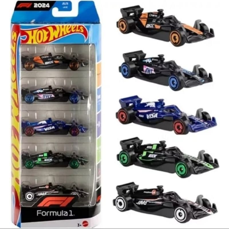 Carro Hot Wheels Fórmula 1 F1 carrinhos McLaren BWT Alpine Red Bull Visa Kick Sauber Money Gram - Pack Com 5 .