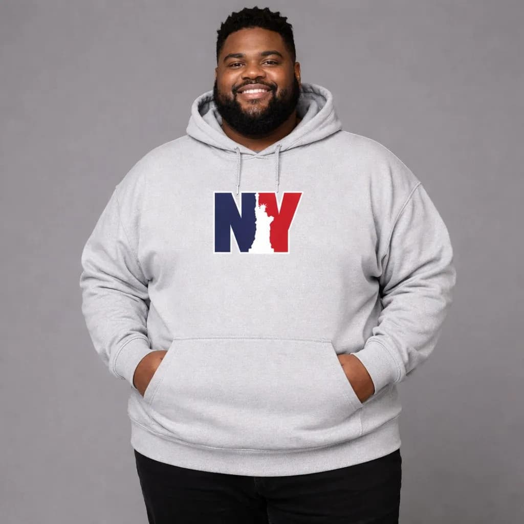 Moletom Canguru Plus Size Estampado Ny