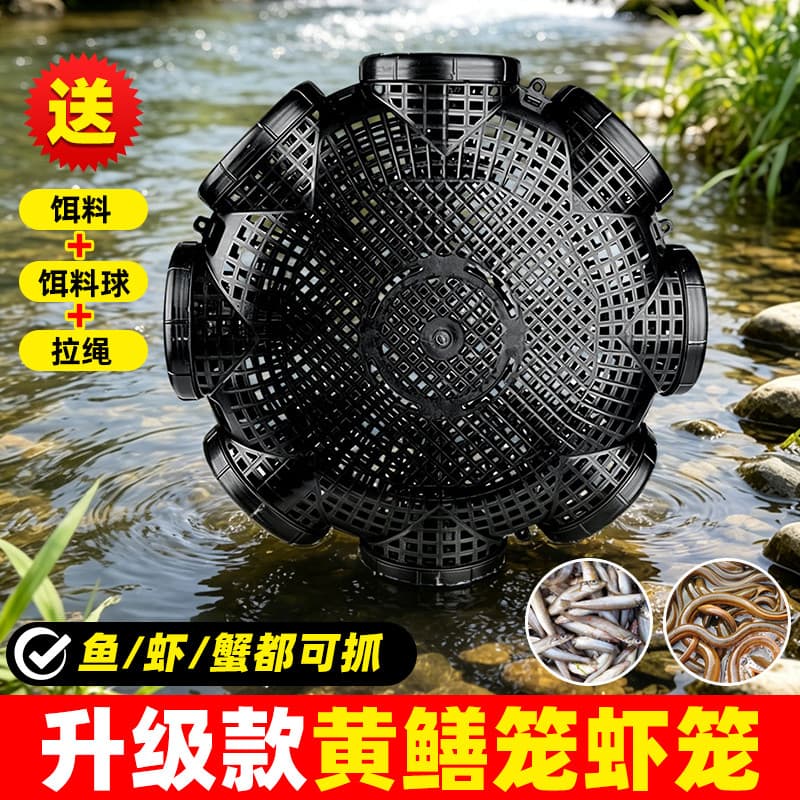 Gaiola para captura de peixes, ferramenta útil para captura de peixes ao ar livre, só pode entrar, Design invertido, fun
