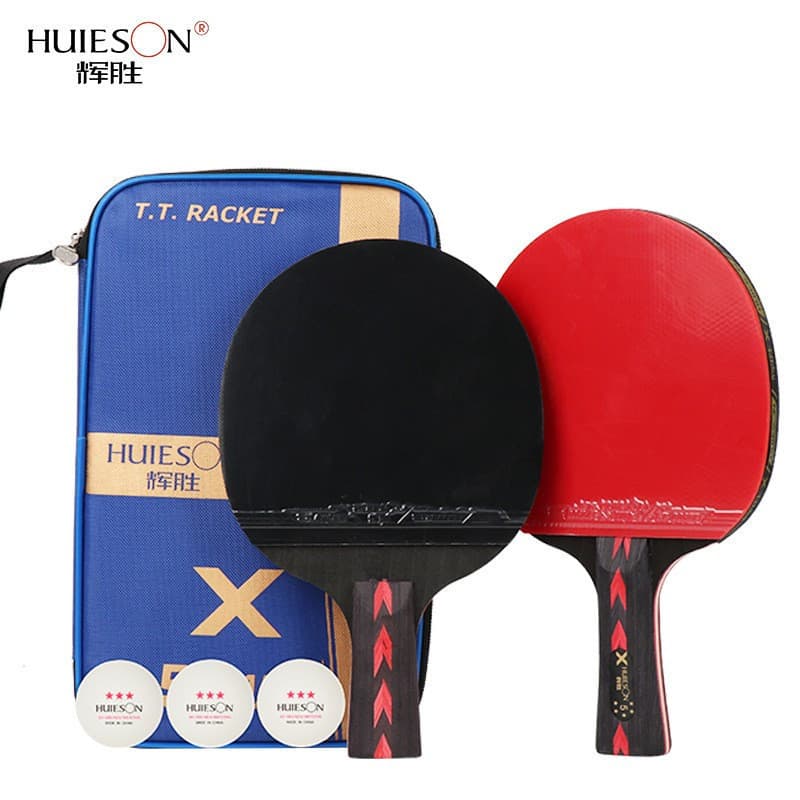 2Pcs Conjunto De Raquete De Tênis De Mesa De Carbono Leve Poderoso Ping Pong Com Bom Controle