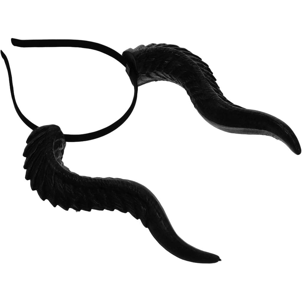 Tiara de Chifres de Diabo para Cosplay de Halloween, Chifres de Demônio Pretos Removíveis, Acessório de Cabelo para Deco