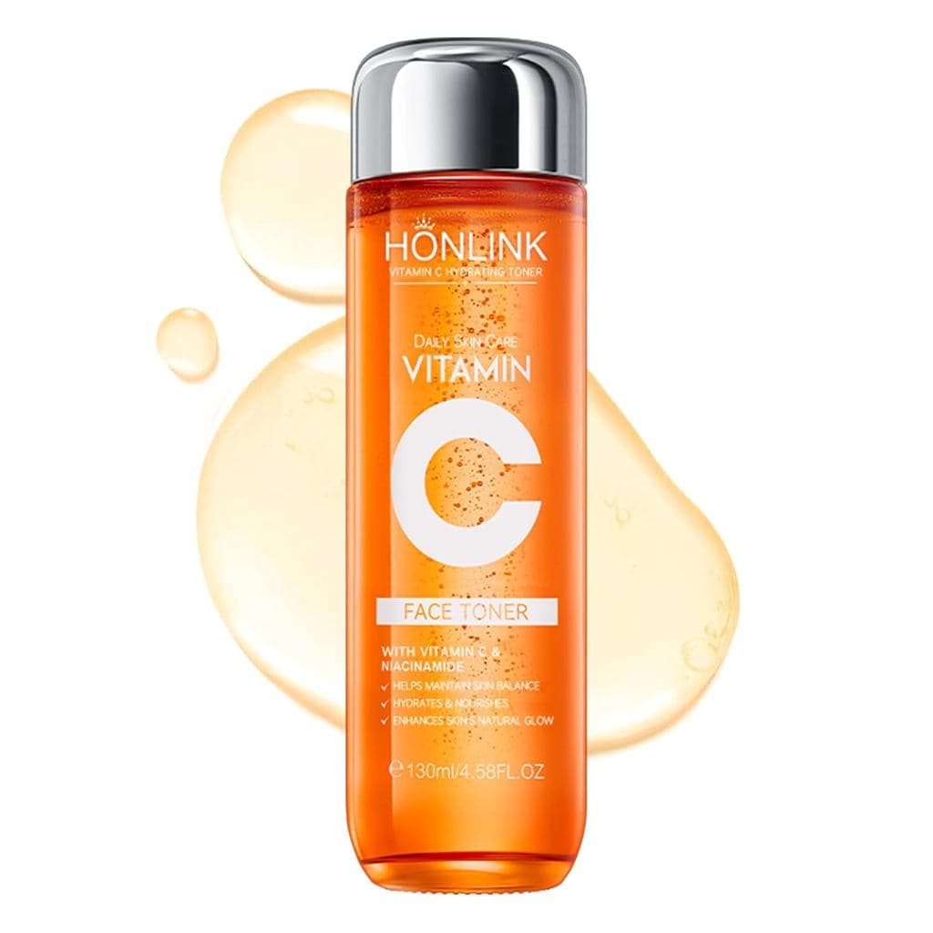 Tônico Facial Hidratante com Vitamina C 130ml, Tônico Diário Suave com Niacinamida e Ácido Hialurônico, Cuidado da Pele