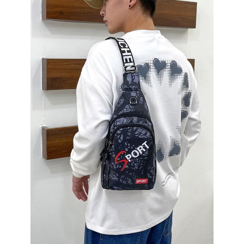 Bolsa de peito masculina bolsa de ombro mensageiro grande capacidade lazer ao ar livre bolsa de peito viagem peque