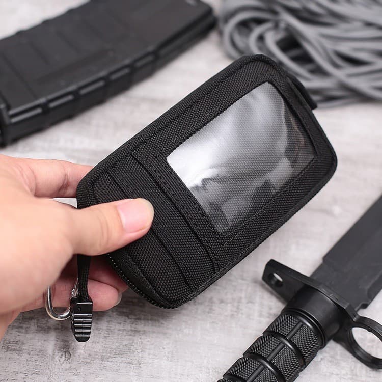 Bolsa pequena tática de grande capacidade, Slot para vários cartões, porta-cartões, bolsa de moedas, bolsa de documentos