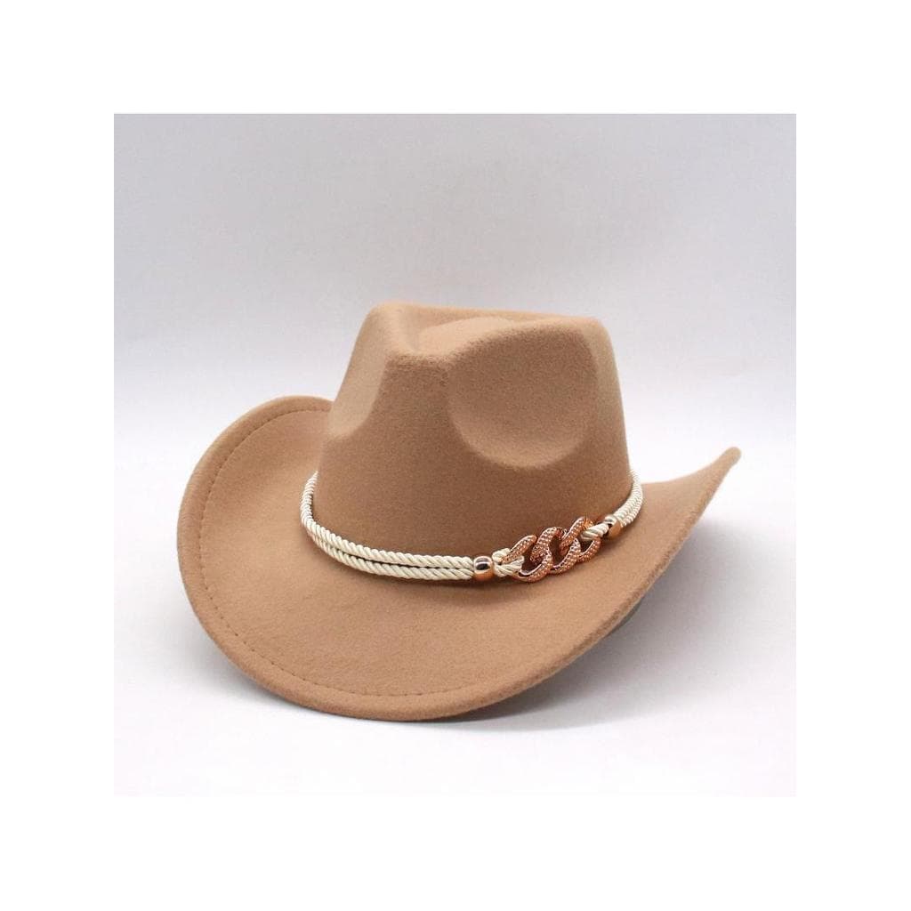 Novo chapéu de lã da moda masculina e feminina, chapéu de Cowboy ocidental clássico europeu americano, chapéu de feltro,
