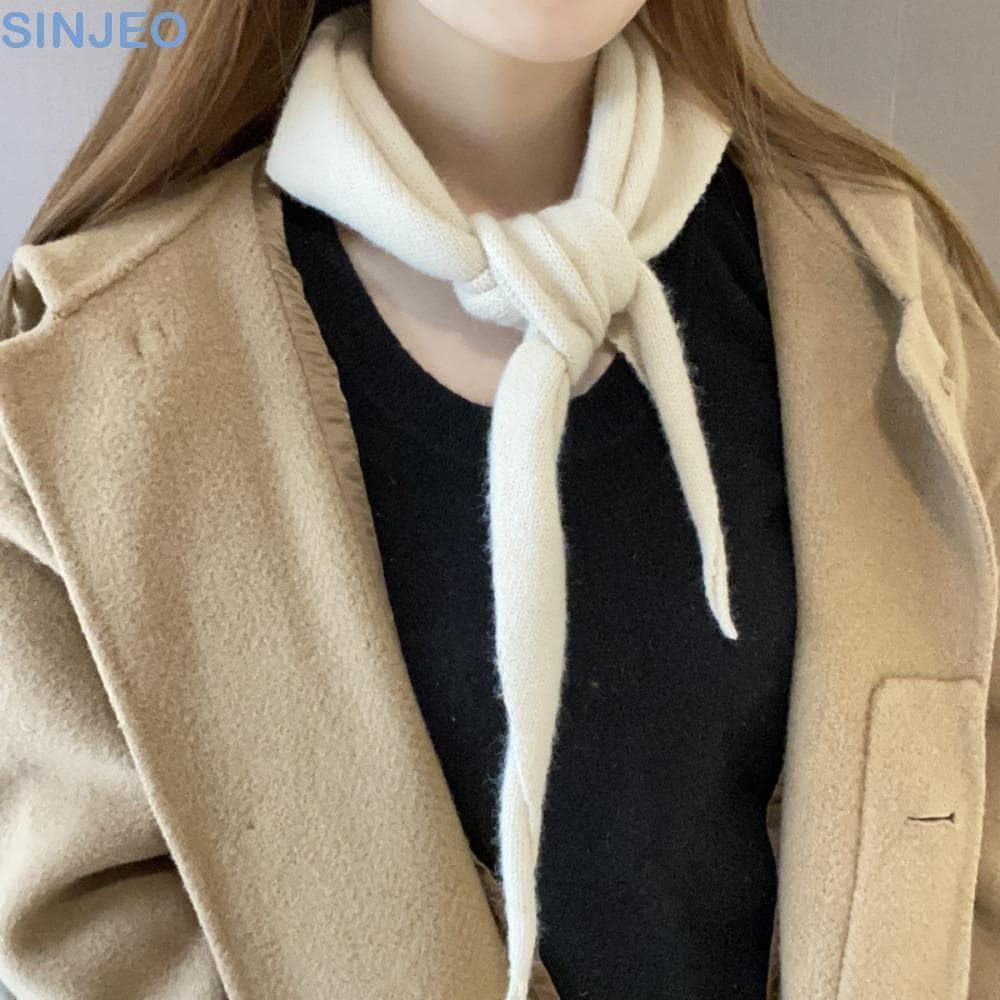 SINJEO Cachecol Triangular De Malha , Cachecóis Macios De Caxemira De Inverno Estilo Coreano , Xale Feminino Grosso Casu