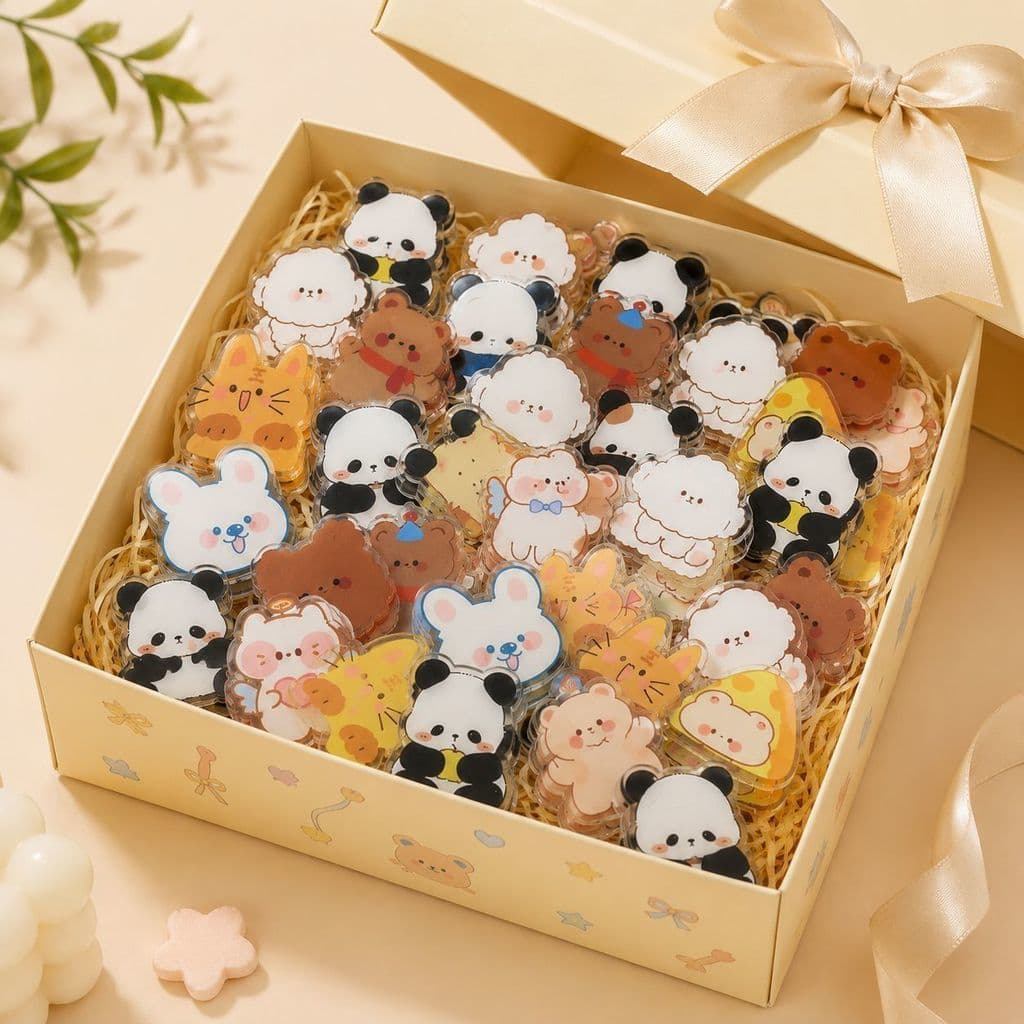 Clipes de Papel Kawaii Animais Fofos Panda Gato Coelho Urso