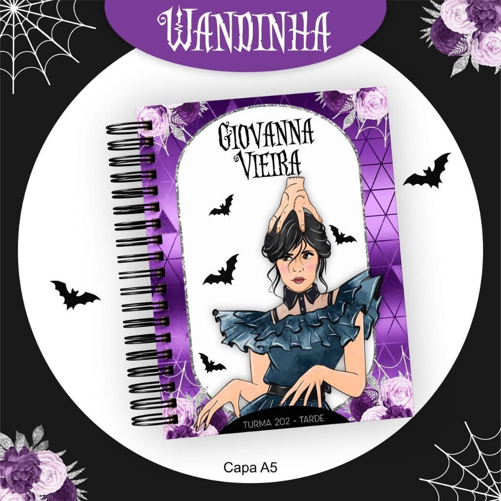 Agenda escolar Wandinha 2027  Personalizada C/NOME