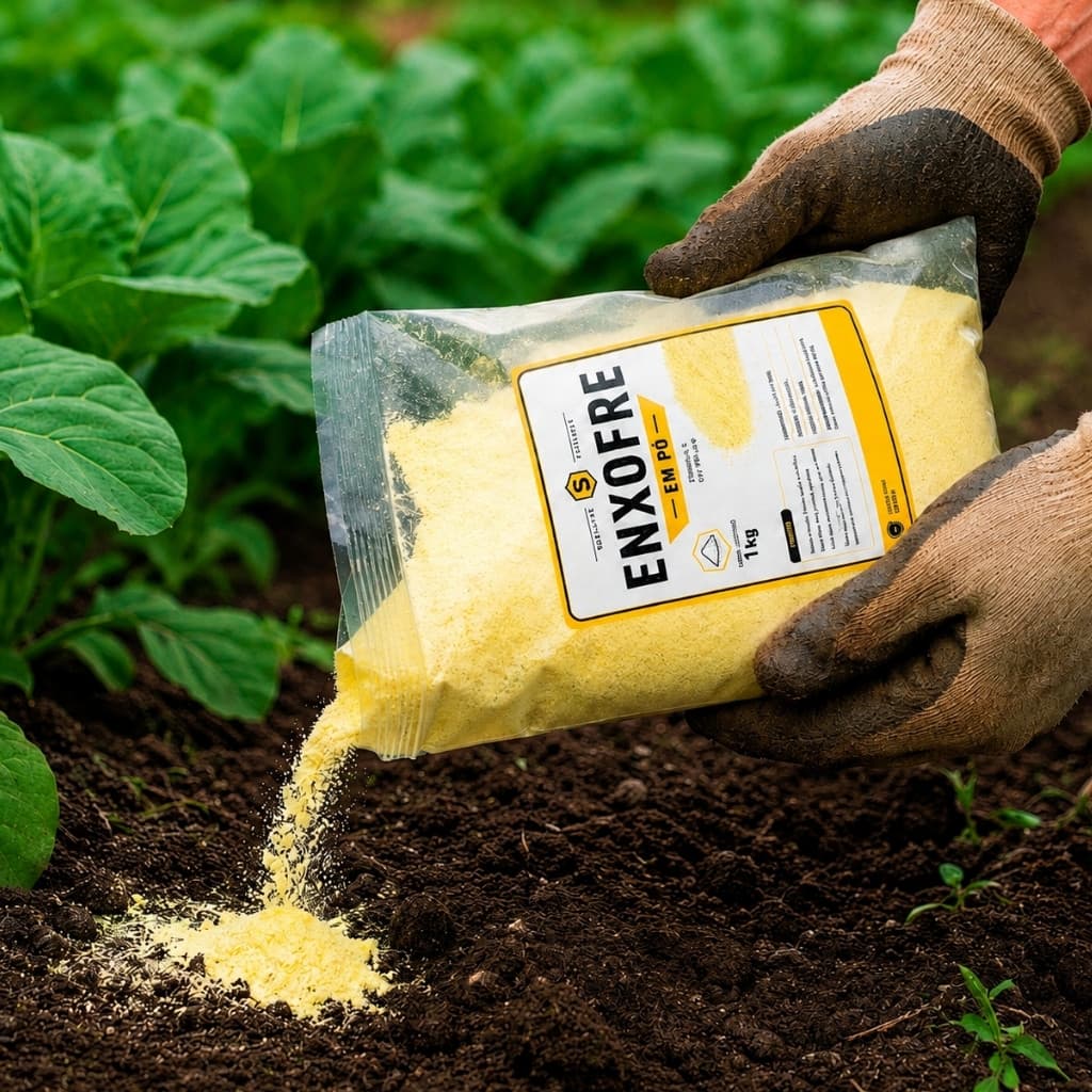 Enxofre Em Pó 1Kg Puro Solo Nutre Plantas Fertilizante Adubo Pecuario Agricultura Premium