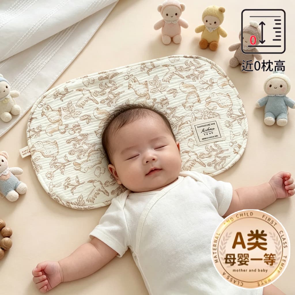 Capa de almofada para bebê recém-nascido, peça de nuvem, gaze plana, Anti-cuspir, leite, absorvente de suor, respirável,