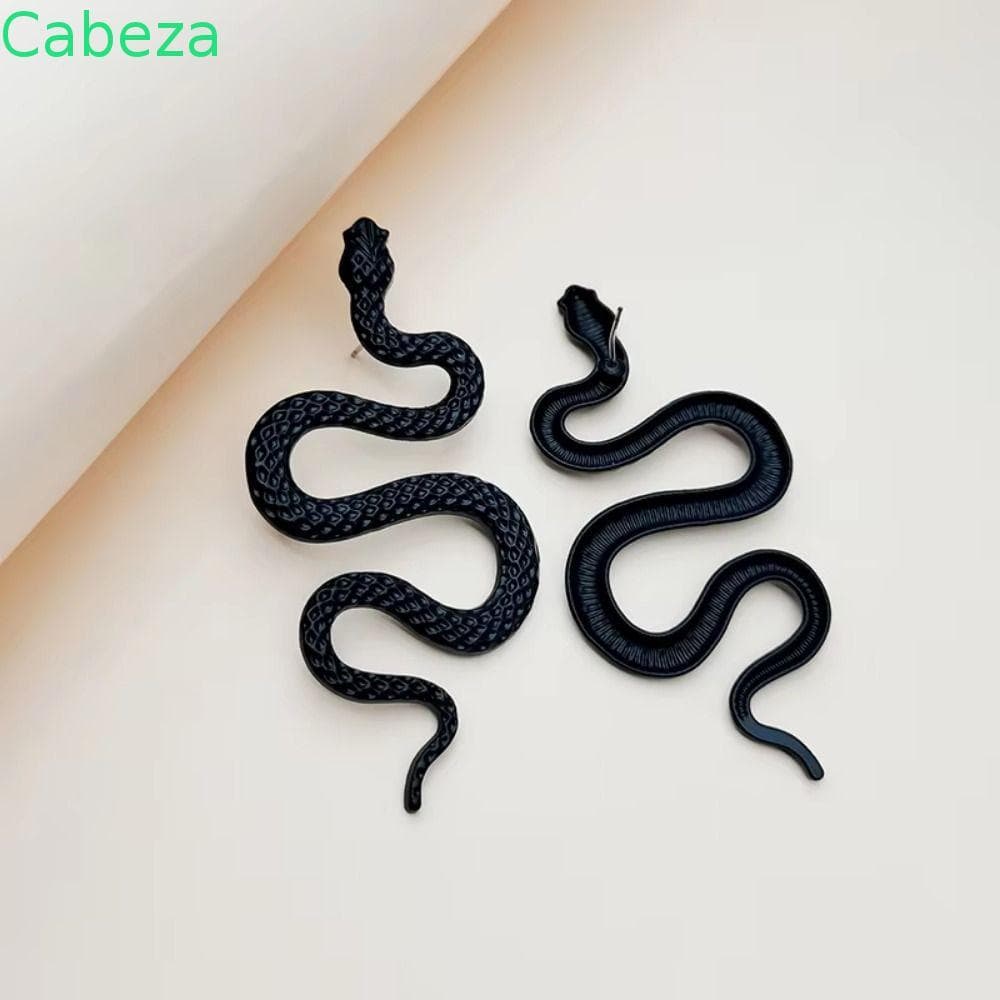 CABEZA1 Brincos Em Forma De Cobra , Exagerados Animal De Metal Punk De Liga Vanguardista