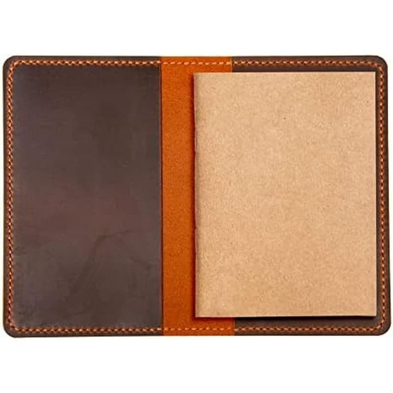 Capa De Couro Para Diário Caderno Moleskine Cahier Tamanho De Bolso 3.5 " x 5.5 " Recarregável (Marrom)