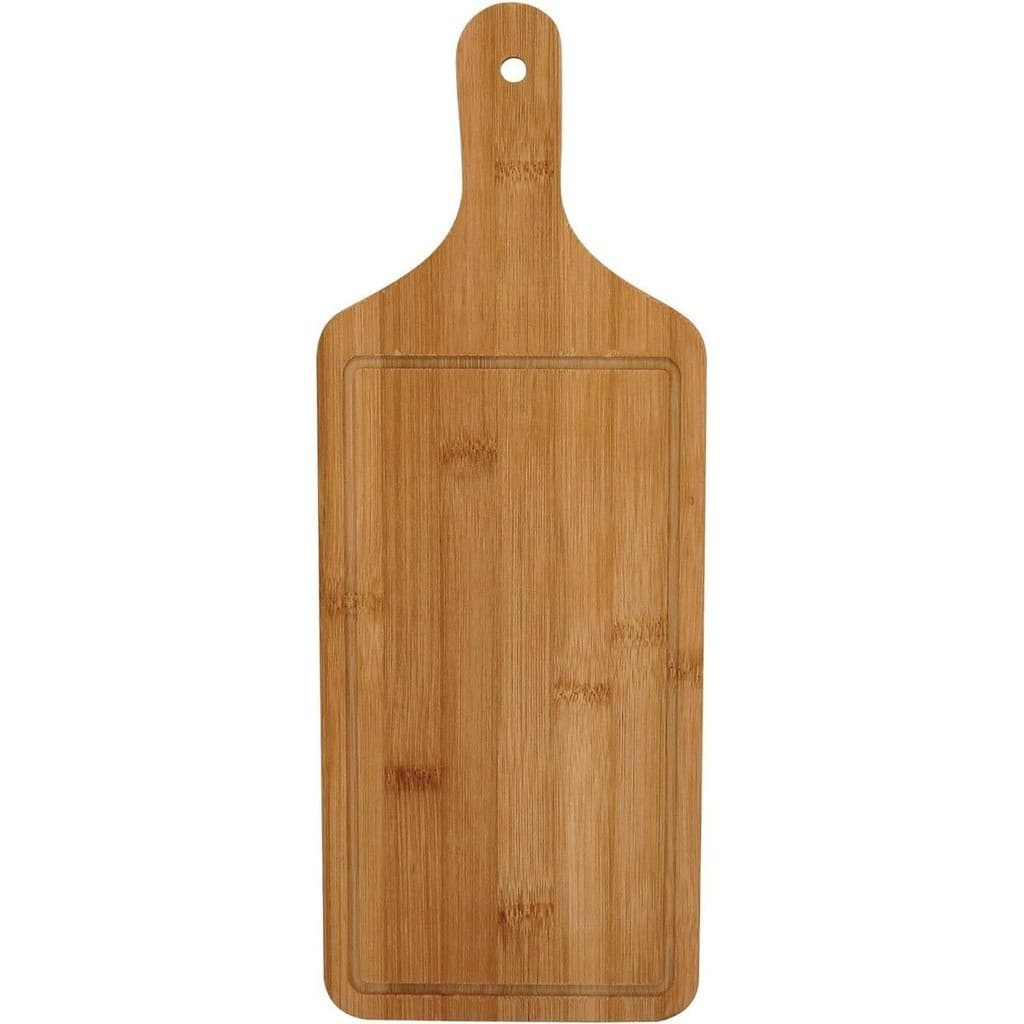 Tábua para Servir Cortar Carne 1x40x15cm Bambu Natural Table Marrom