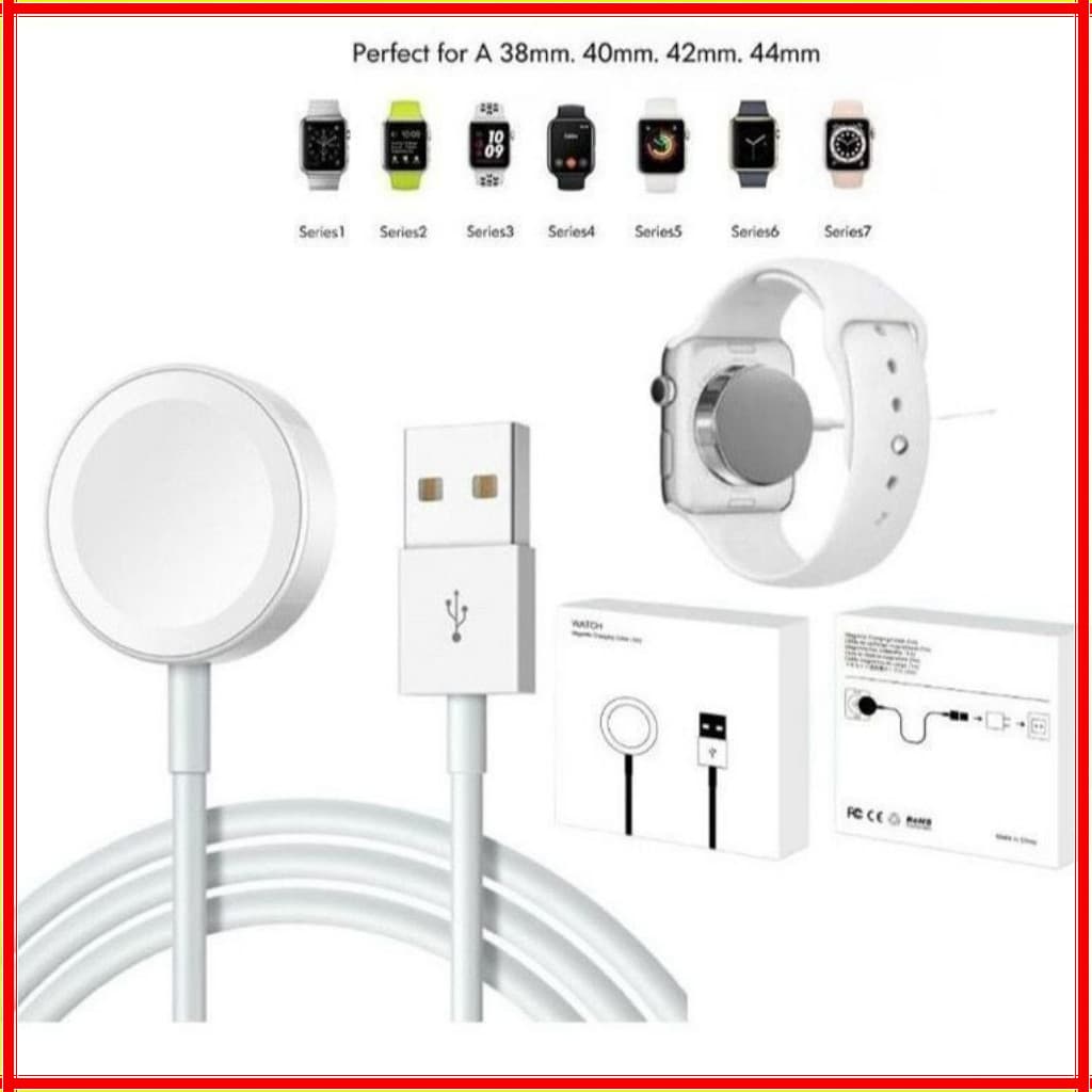 Carregador Relógio Magnético Indução USB Smartwatch Apple Watch Original Series 3 4 5 6 7
