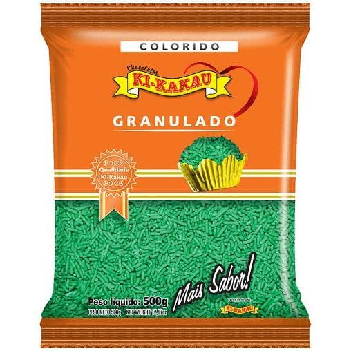 Granulado Verde 500g para Confeitaria e Decoração de Doces