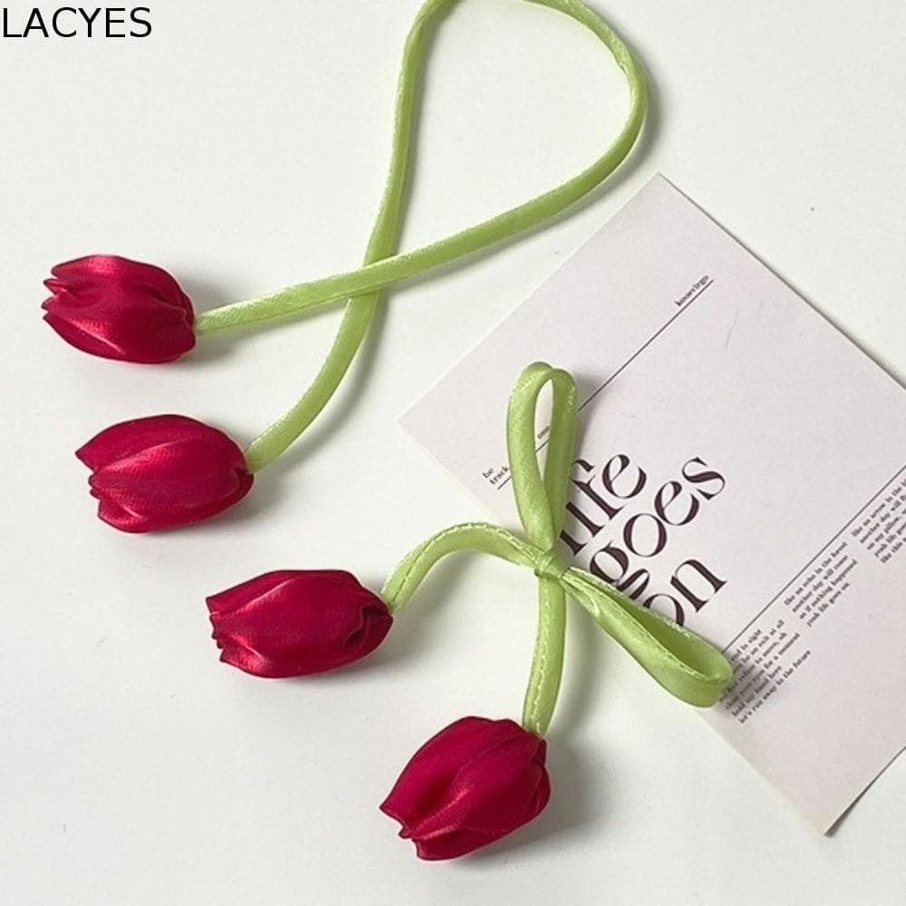 LACYES 5 Peças De Tiras De Renda De Tulipa , Enfeites Doces , Amarração De Cortina , Decoração De Cozimento , Acessórios