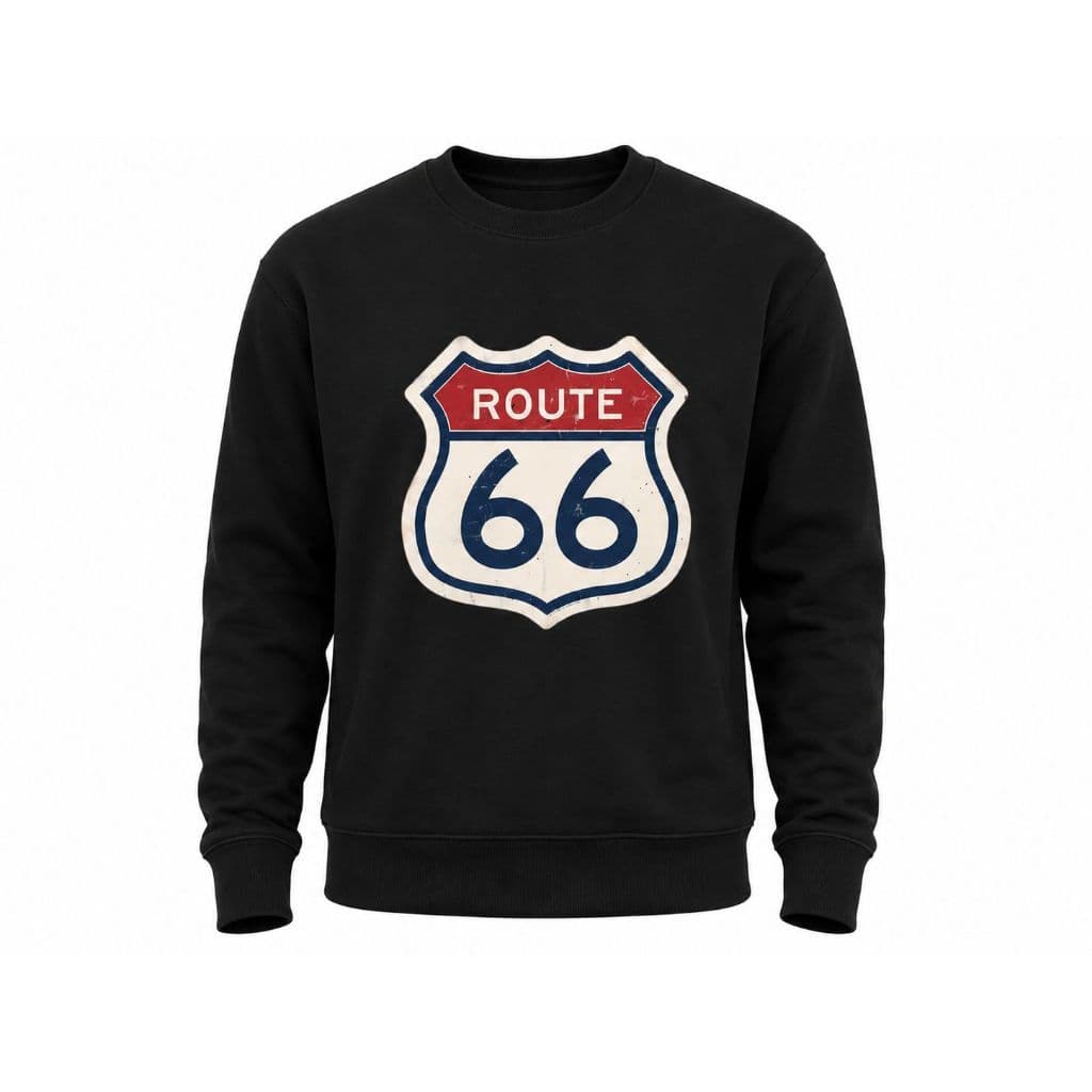Blusa Frio Moletom CARECA Adulto ROUTE 66 Estampado