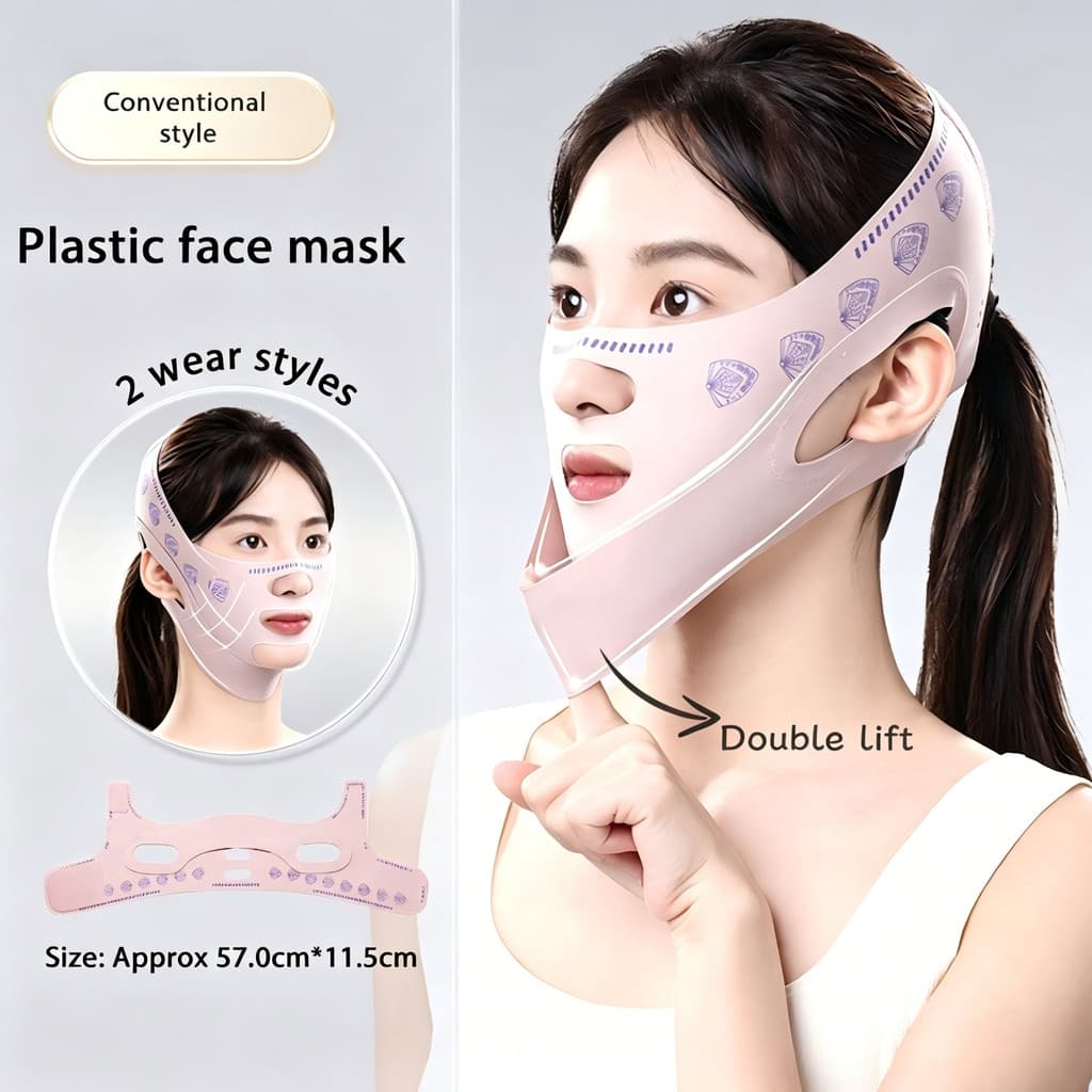 Bandagem De Emagrecimento Facial Em Forma De V-Levanta Firma E Reduz O Queixo Duplo Anti-Flacidez--11