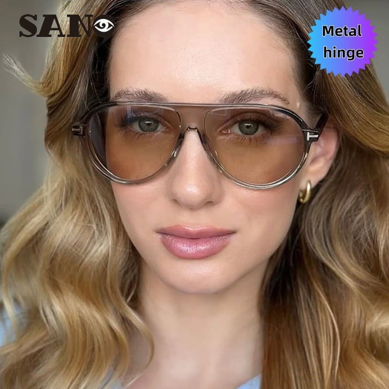 Óculos de Sol Femininos Metalcod Hinge (San9) 2026, Novo Estilo T, Elegantes e com Proteção UV B8TX