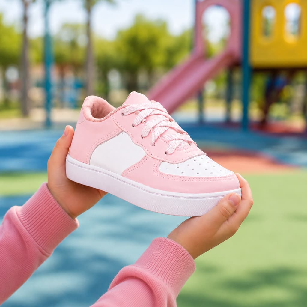 Tênis Infantil Escolar Branco Confortável Resistente Leve Ideal Para Meninos e Meninas Dia a Dia