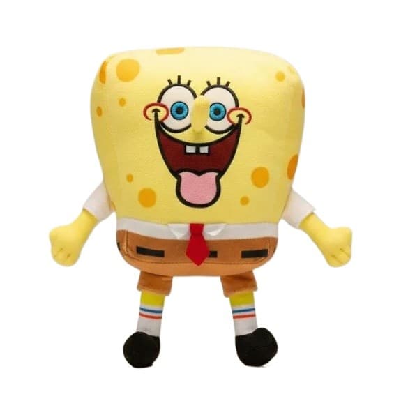 Urso de Pelúcia Bob Esponja 25cm Fofa Macia Decoração Quarto Infantil