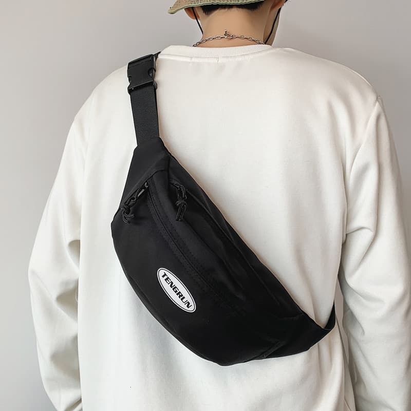 Novo estilo saco do mensageiro feminino ins saco de peito bolsa de ombro masculino Street Wear All-Match japonês ferrame