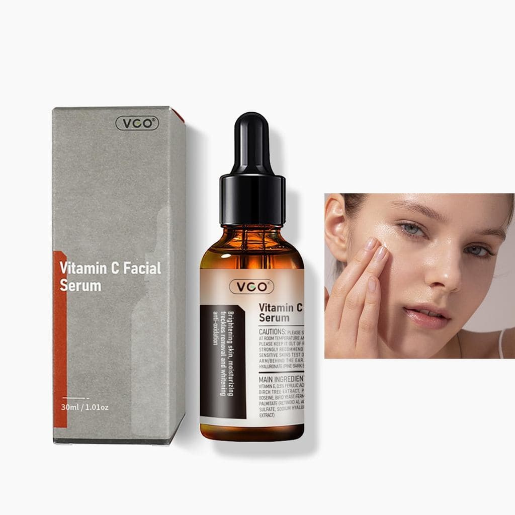 Sérum Facial VGO Vitamina C - Com Vitamina C, Vitamina E e Ácido Hialurônico, Sérum Hidratante, Pele Mais Brilhante e Po