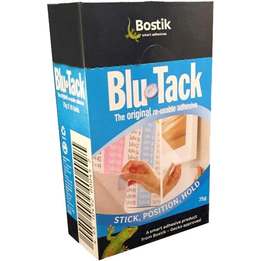 Adesivo Mástico Bostik Blu-Tack Não Tóxico, Pacote Econômico Ref 80108 [Pacote com 12]
