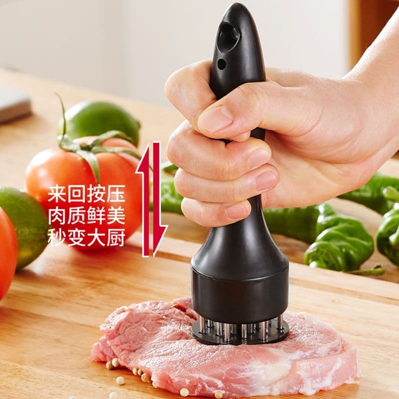 Casa tendão quebrado agulha de carne macia costeleta de porco asa de frango agulha de carne solta bife de aço inoxidável
