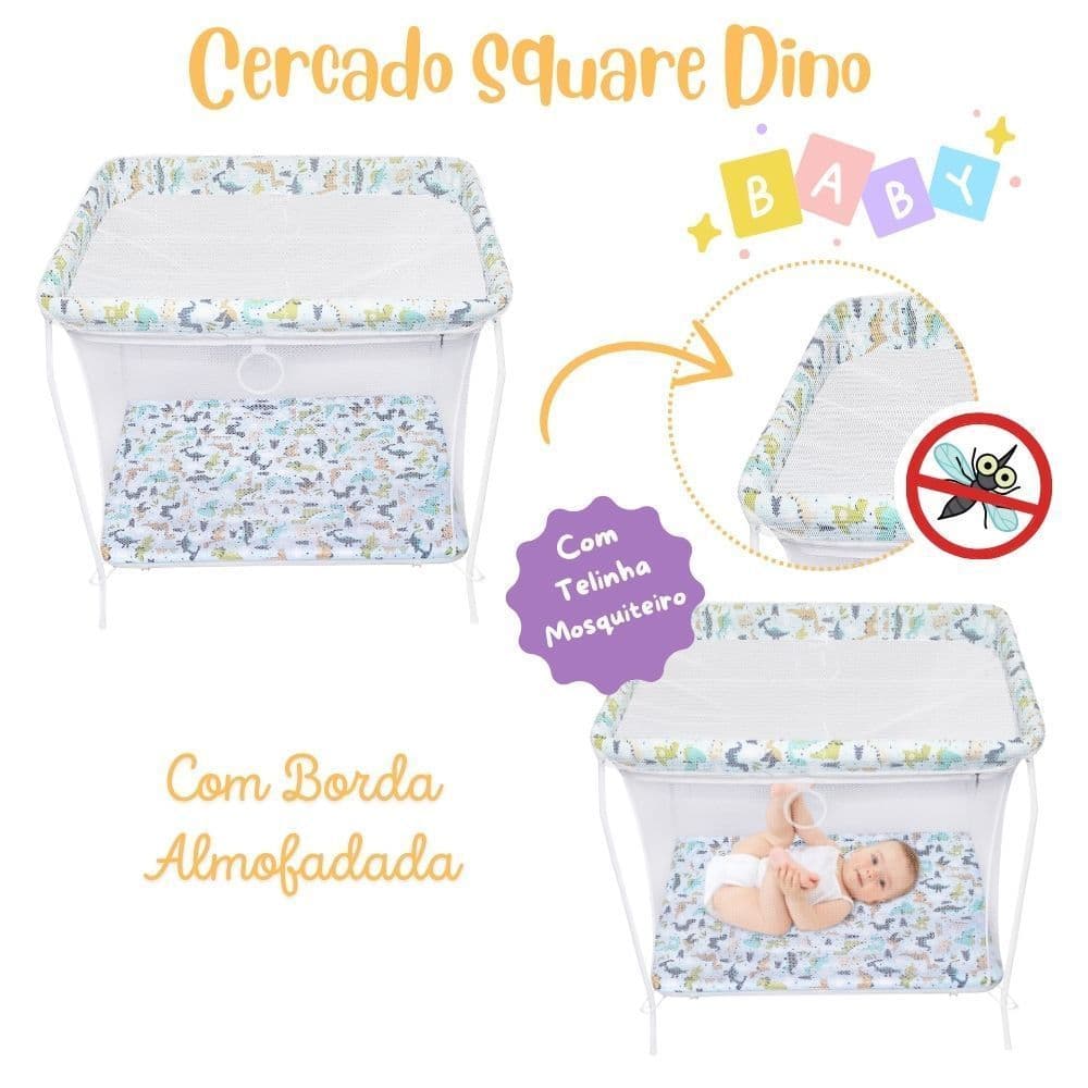 Cercadinho Berço Cercado Acolchoado Chiqueirinho Bebê Infantil Criança Dobrável até 20kg "Scorpion"