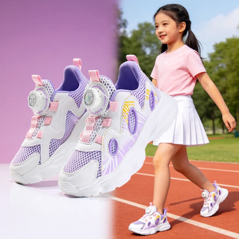 6 sapatos infantis femininos 2026 verão novo estilo 7 sola macia grande buraco meninas deslizamento em sapatos estilo fi