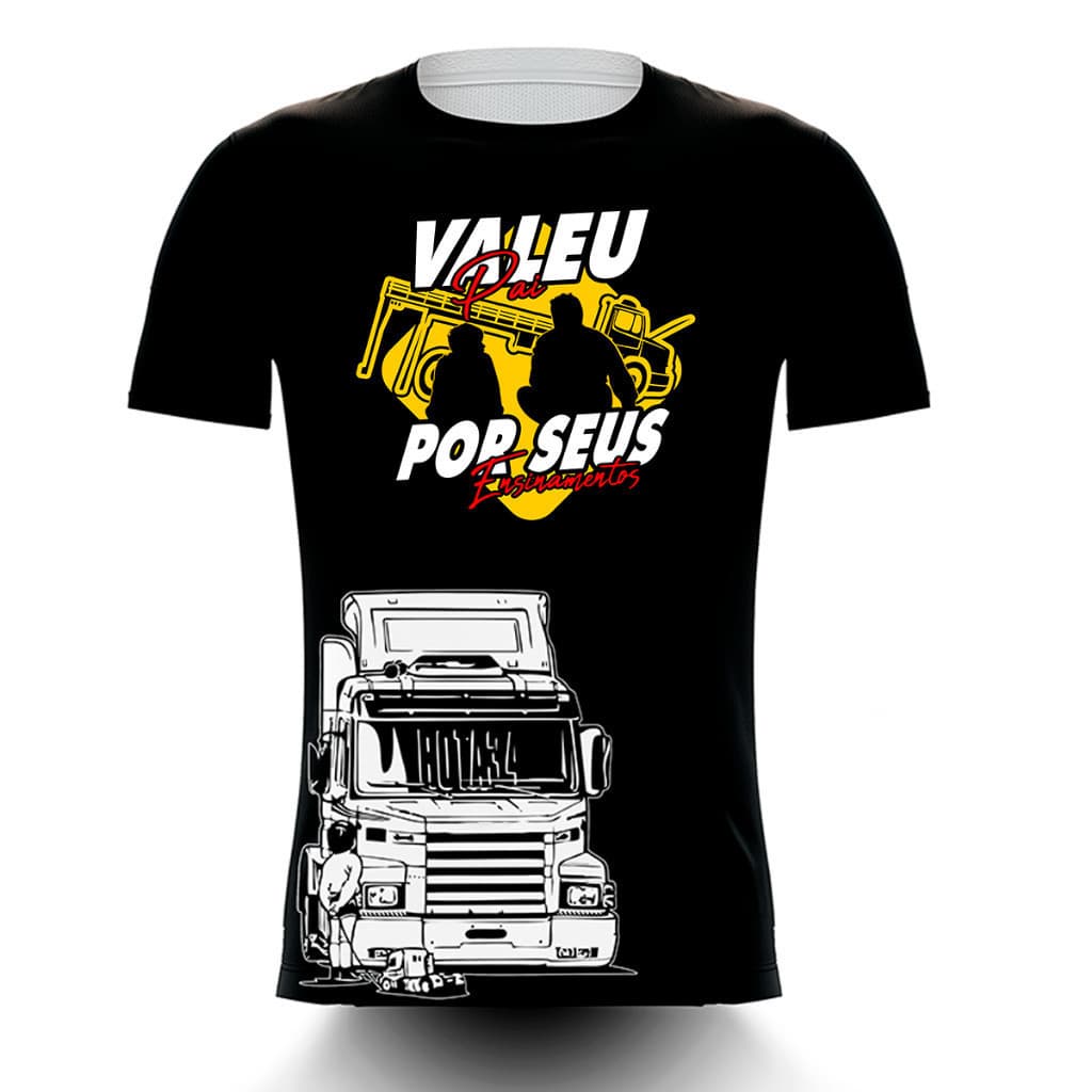 Rota Do Caminhão Camiseta Masculina Impressa Moda Maligu