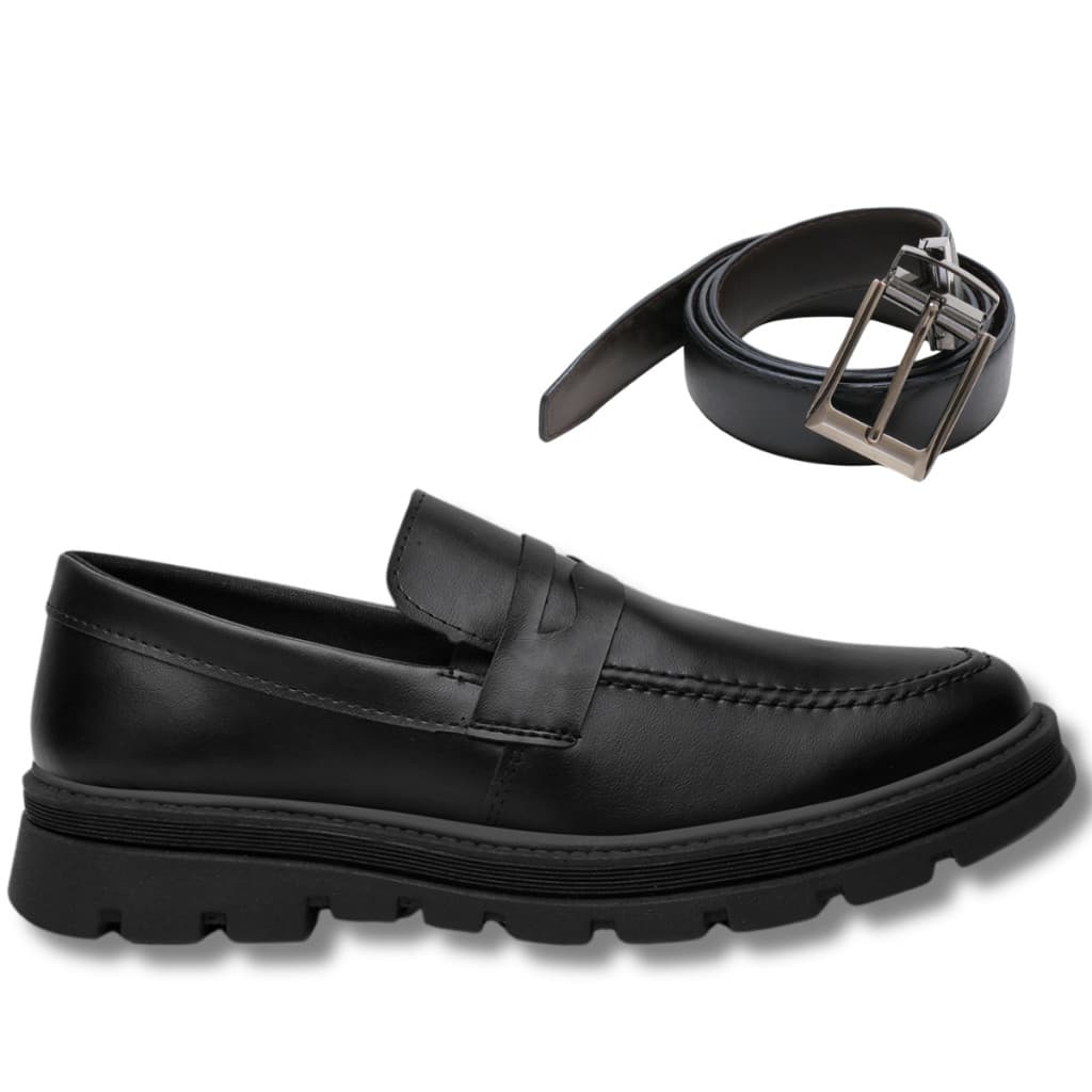 Kit Sapato Social Oxford Mocassim Masculino Original + Cinto Social