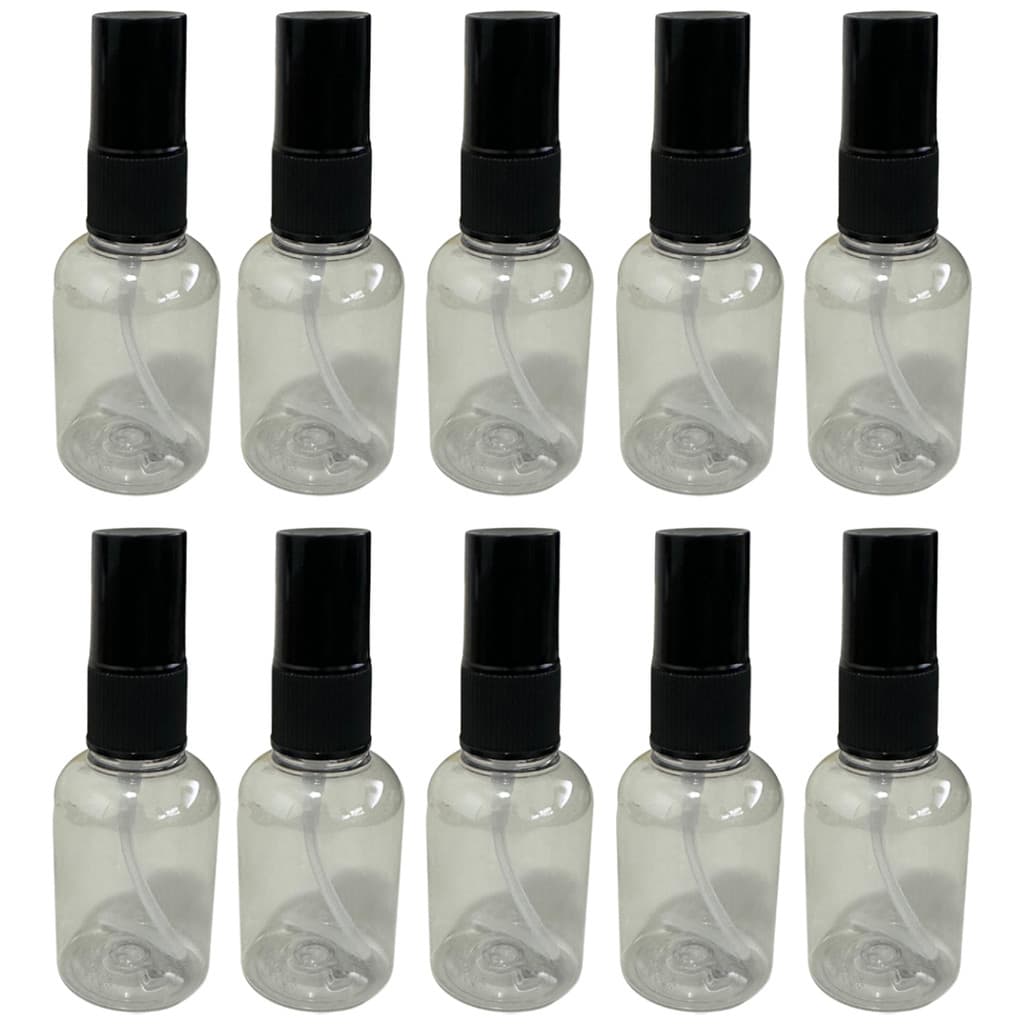 10 Frascos Plástico Pet 45ml Válvula Spray Para Perfume