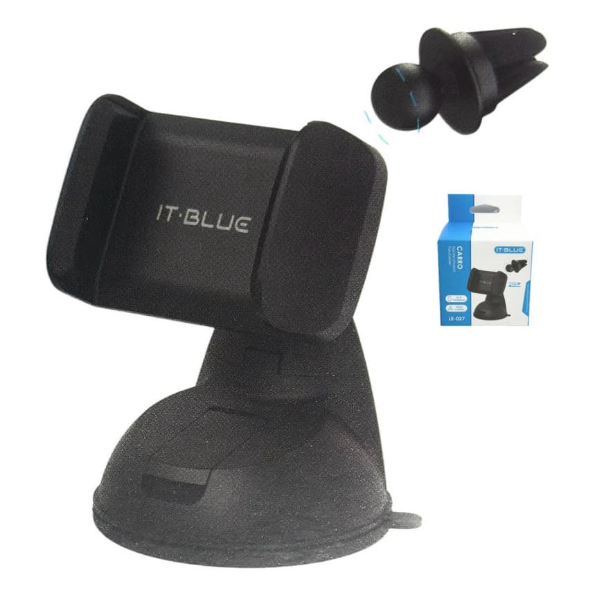 2 em 1 Suporte De Telefone Giratório De 360 Graus Suporte Veicular Universal It-Blue LE-027 Para Celular