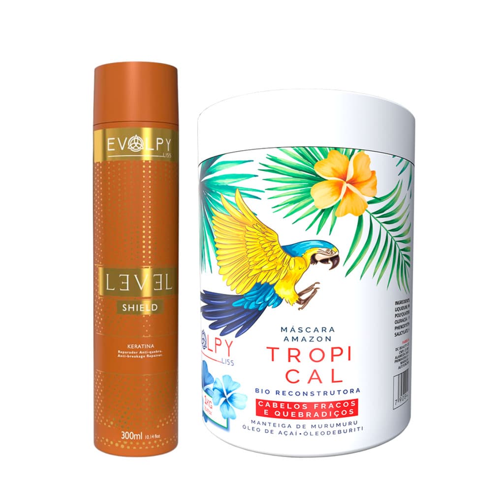 KIT PROFISSIONAL | KERATINA E MÁSCARA BIO RECONSTRUTORA - EVOLPY LISS