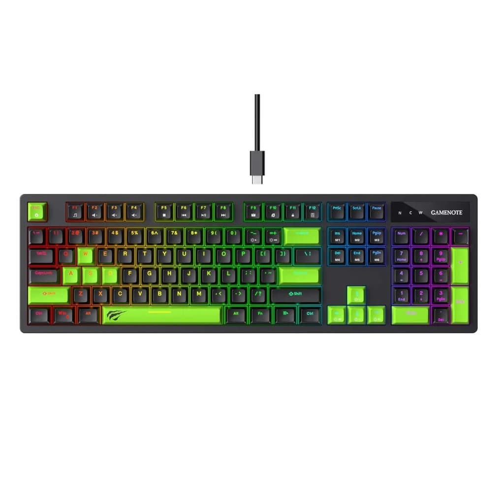 TECLADO ALFANUMERICO DE ATE 114 TECLAS - PRETO - HAVIT - KB893L