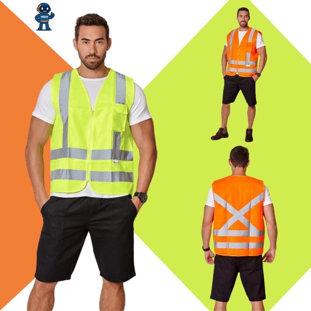 Colete De Segurança Refletivo Faixas Refletivas Com Bolso Sinalização Amarelo Laranja Epi para Full